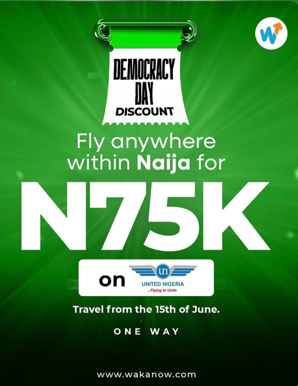 Fly `Anywhere within Nigeria for as low as